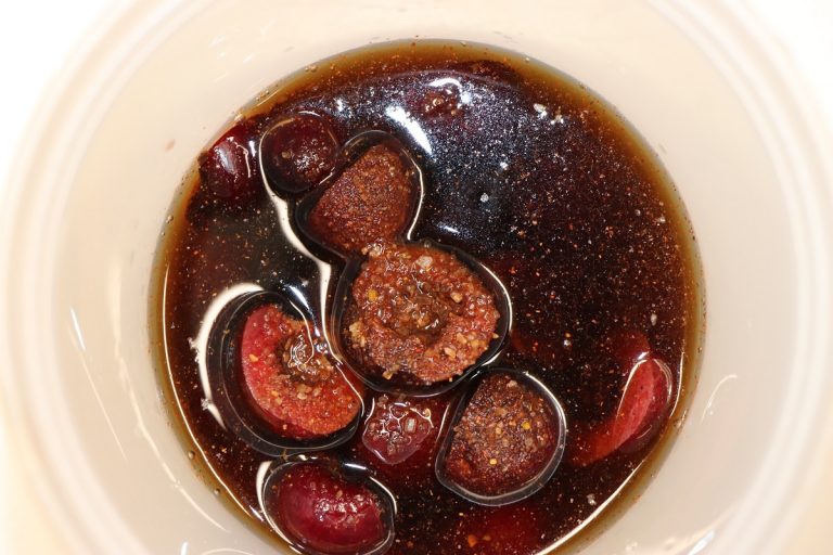 Soak cherries overnight