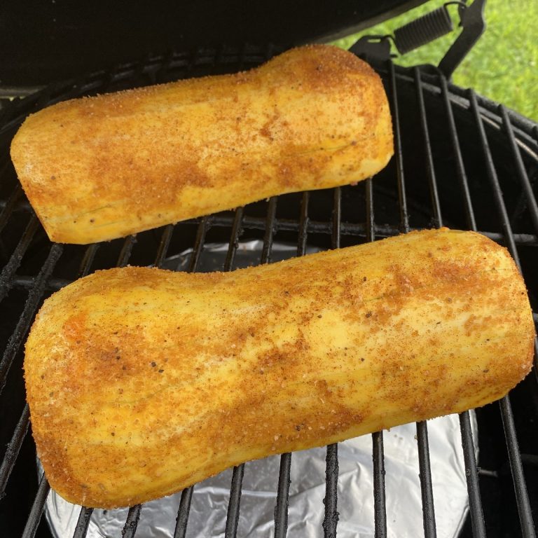 Cook butternut squash halves cut side down