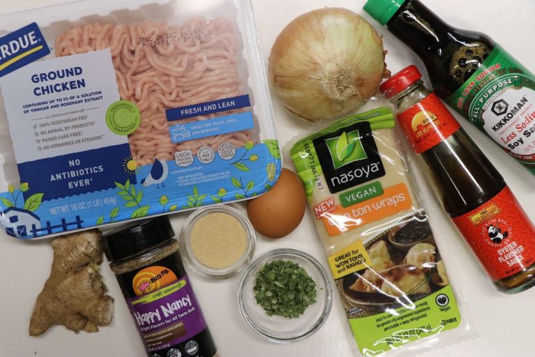 Ingredients for Homemade Wontons