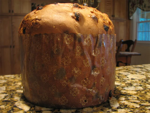 Loaf of Panettone Italian butter cake