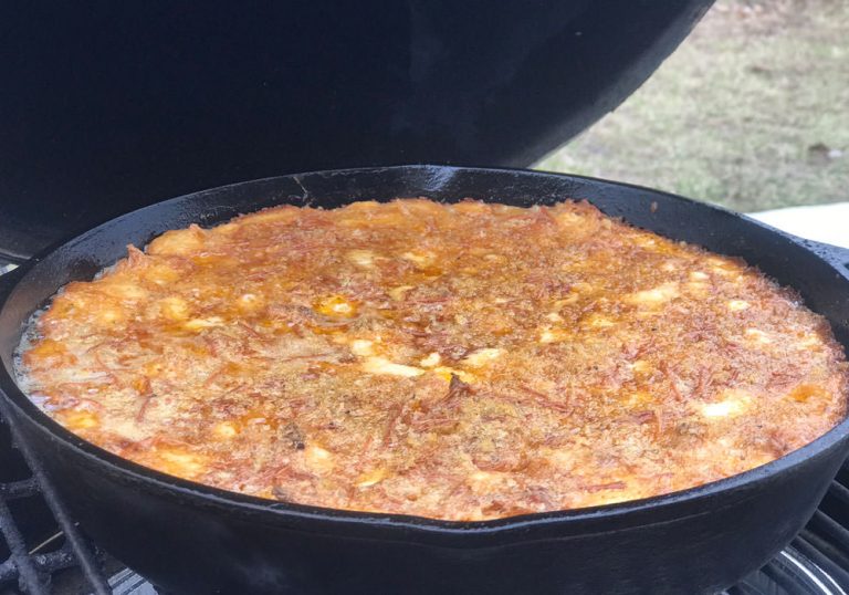 Bake at 350°F for 1 to 1 1/2 hours, until bubbly and browned to your liking