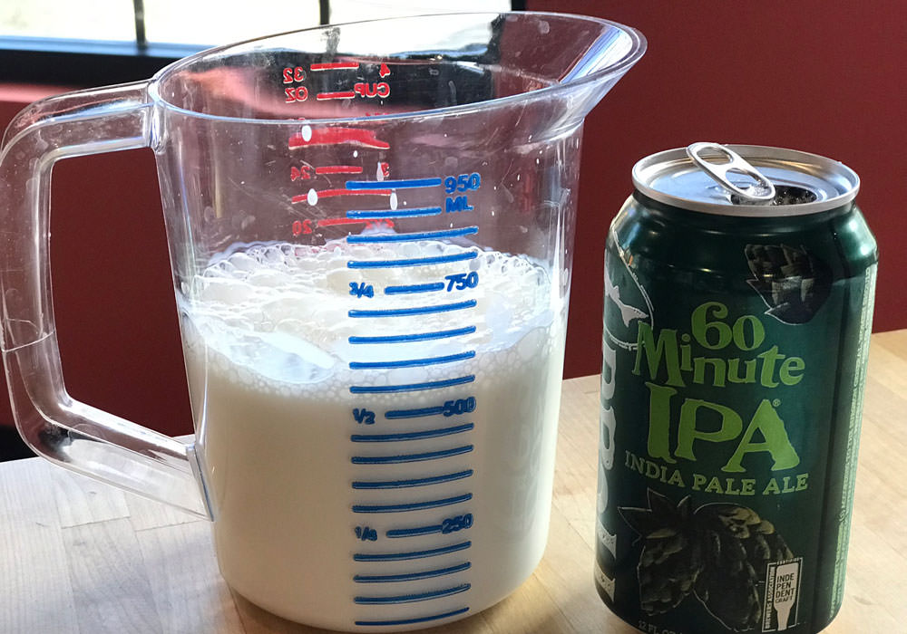Mix beer with half-and-half