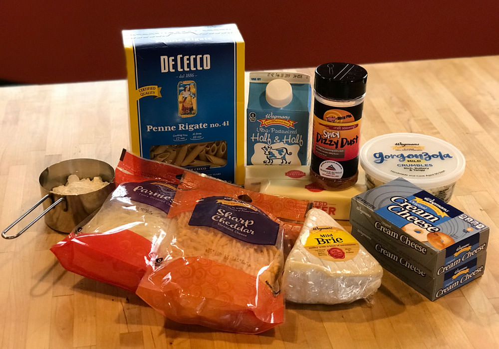Ingredients for Jason’s Famous 6-Cheese Mac ‘n’ Cheese