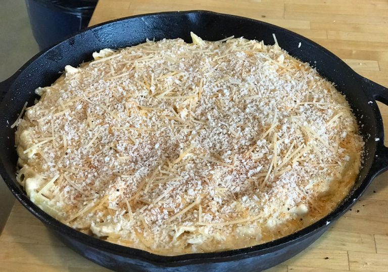 Sprinkle with the Panko/Parmesan/Spicy Dizzy Dust topping mix