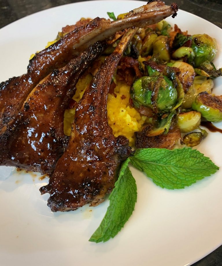 Cook lamb chops to about 145°F for medium rare