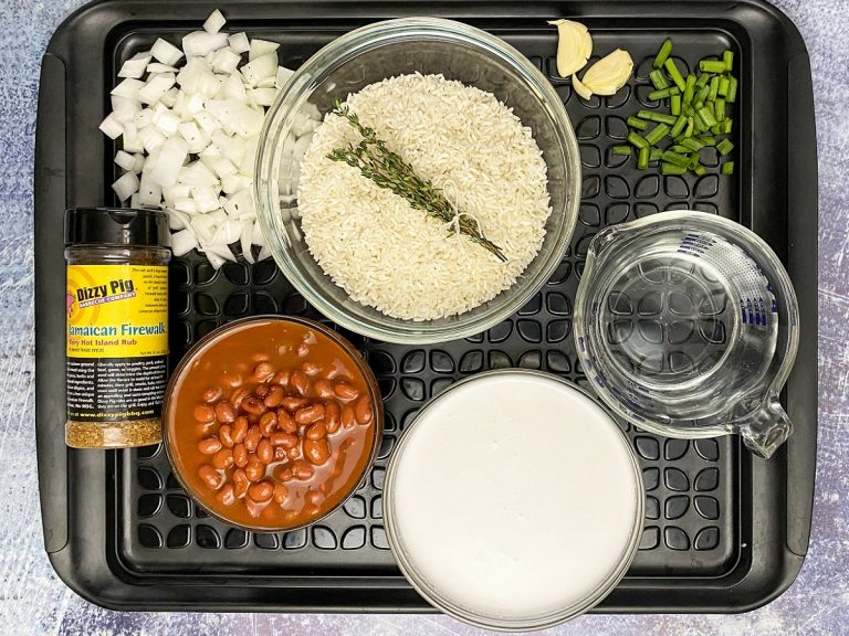 Jamaican Coconut Rice & Peas ingredients