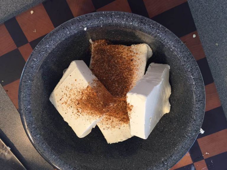 Melt cream cheese and your favorite Dizzy Pig seasoning!