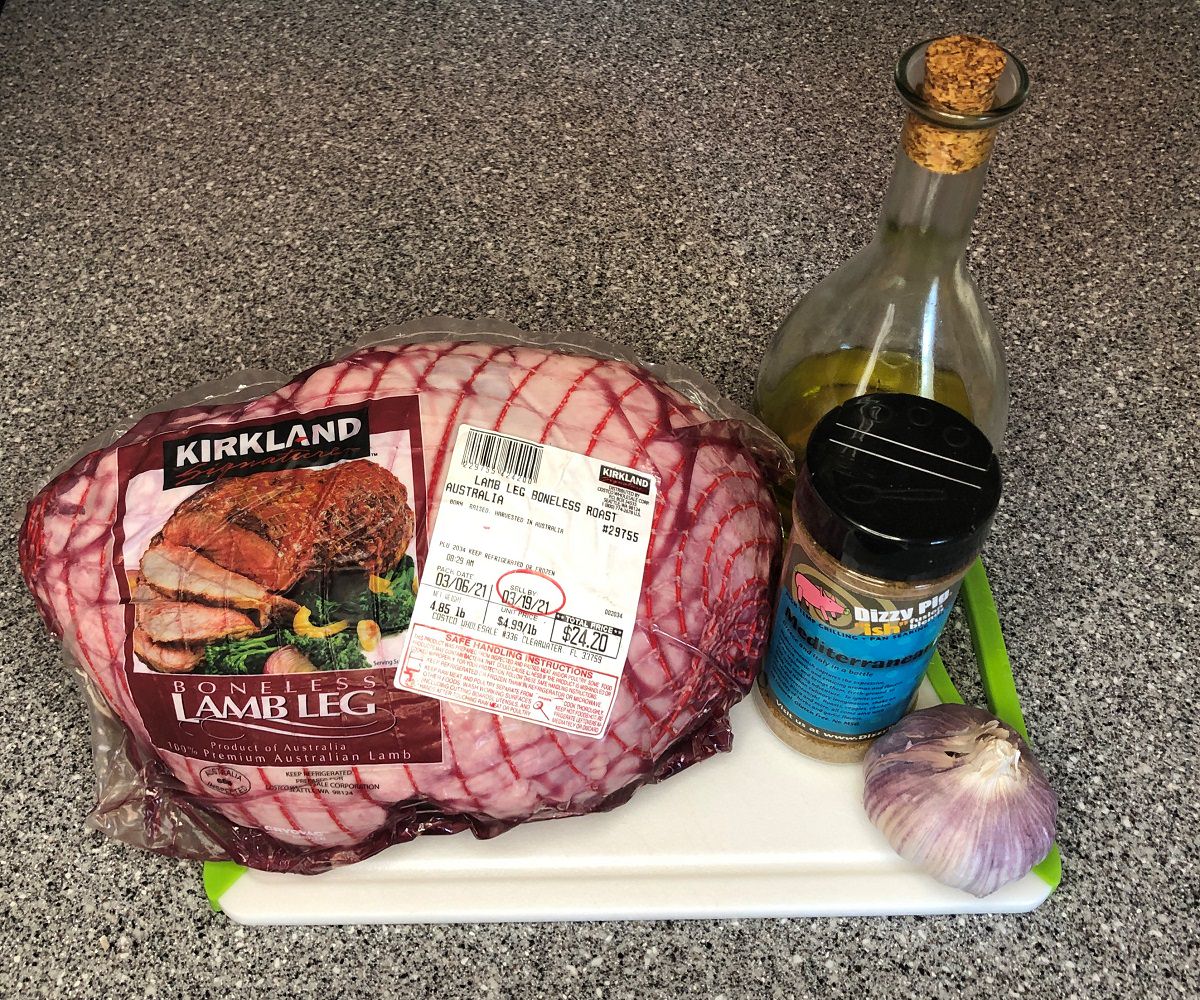 Ingredients for DrBBQ's Charcoal Roasted Boneless Leg of Lamb