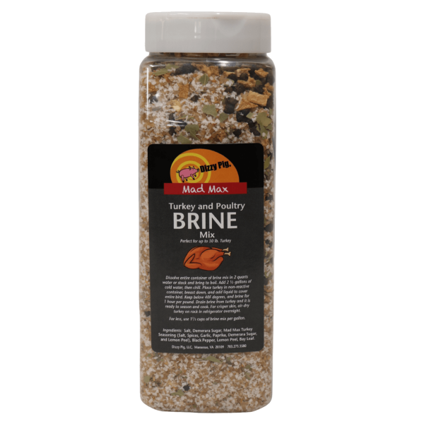Mad Max Turkey Brine in quart sized bottle