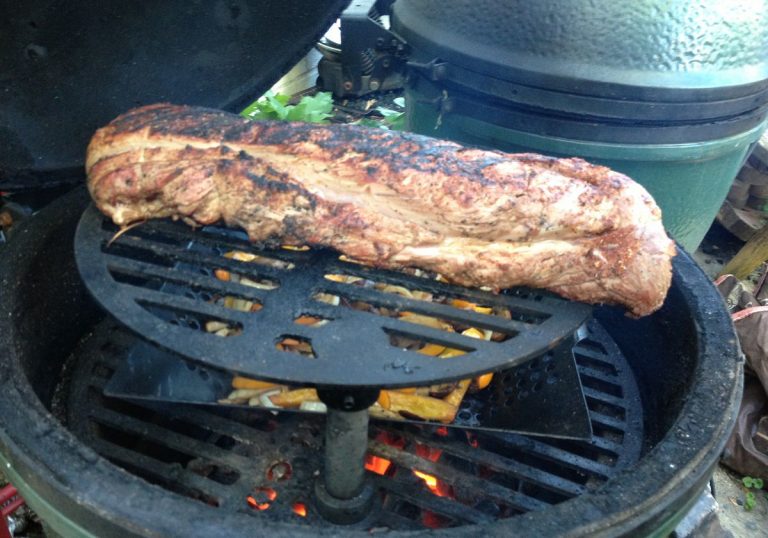 Put meat back on, indirect on a raised grid