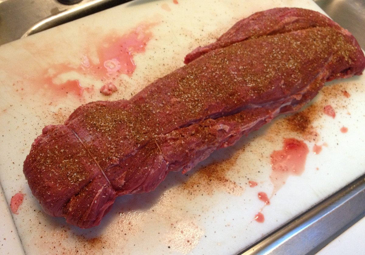 Rub with olive oil and generously dust with Cow Lick