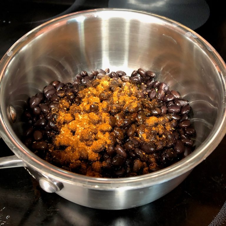 Combine beans, oil and 1 Pig Ghost seasoning