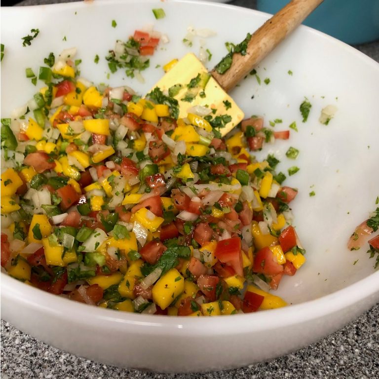 Combine mango salsa ingredients