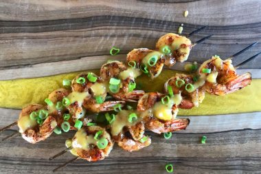 Spicy Mang-Ghost Glazed Grilled Shrimp