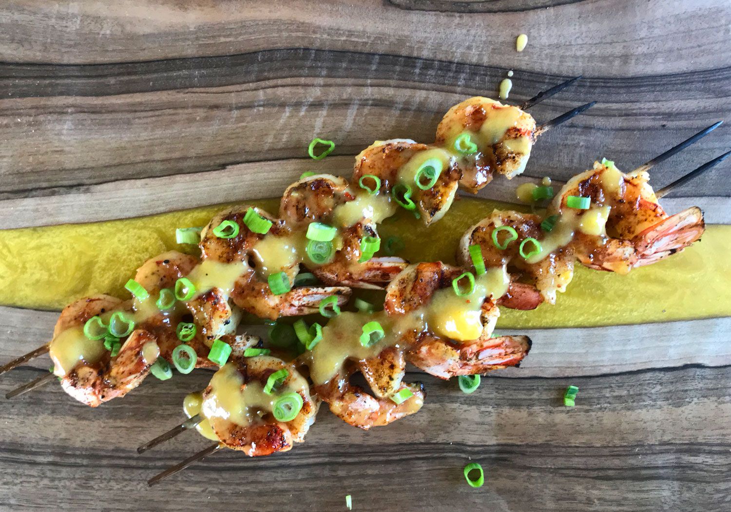 Spicy Mang-Ghost Glazed Grilled Shrimp