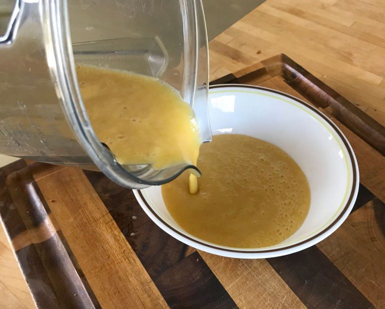 Puree in blender and reserve