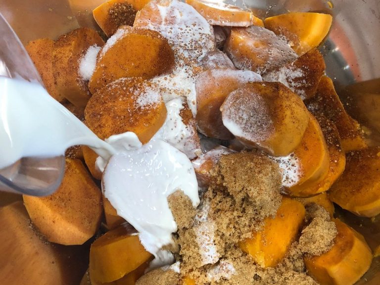 Strain potatoes, and add cream, butter, sugar, Pineapple Head, salt