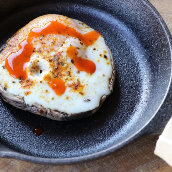 Mushroom sunny-side up