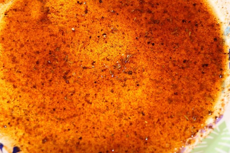 Mix olive oil with a tablespoon of Fajita-ish seasoning