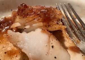Pan-seared Sea Bass with Asian Pan Sauce