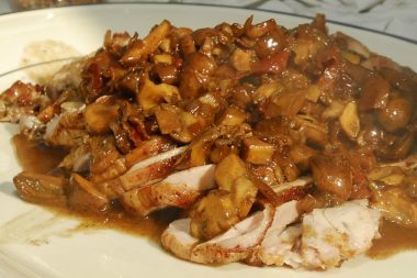 Pancetta and Mushroom Stuffed Turkey Thighs