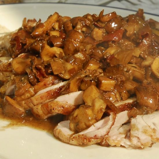 Pancetta and Mushroom Stuffed Turkey Thighs
