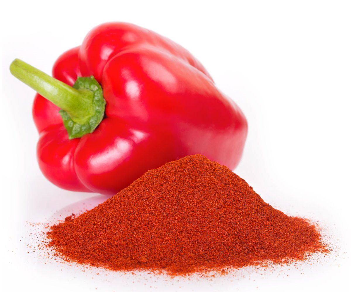 Red bell pepper and paprika