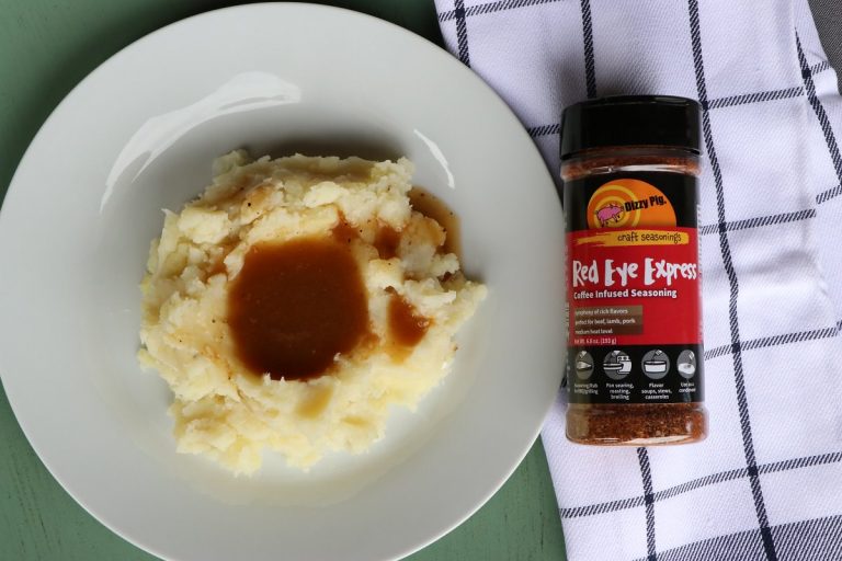 Parsnip Mashed Potatoes with Red Eye Express Gravy