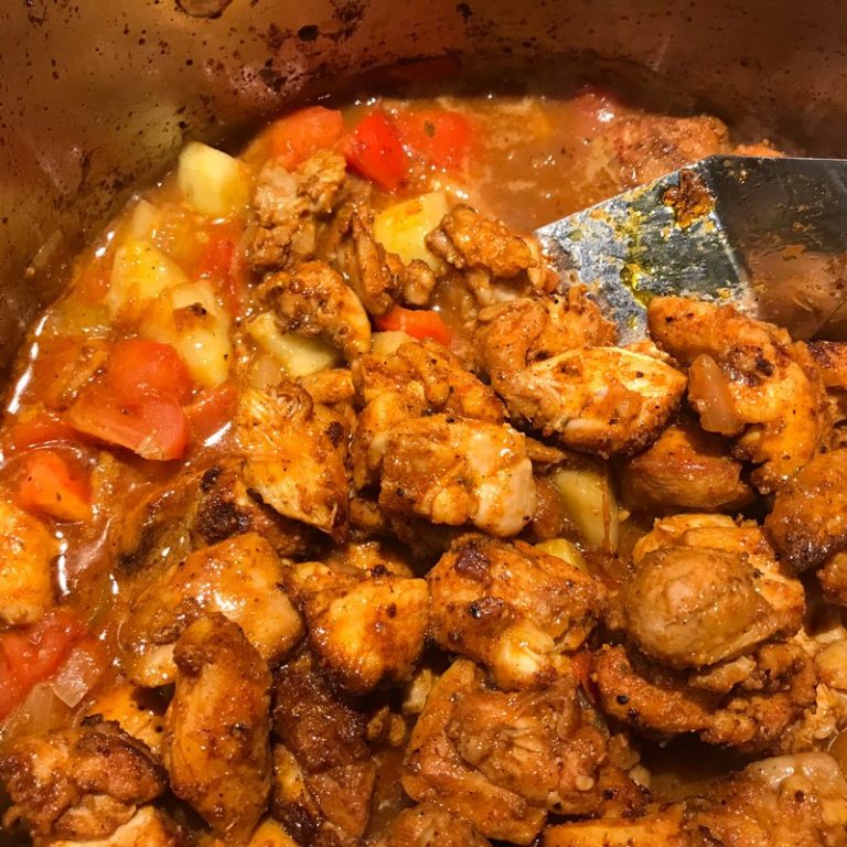 Add chicken to stew