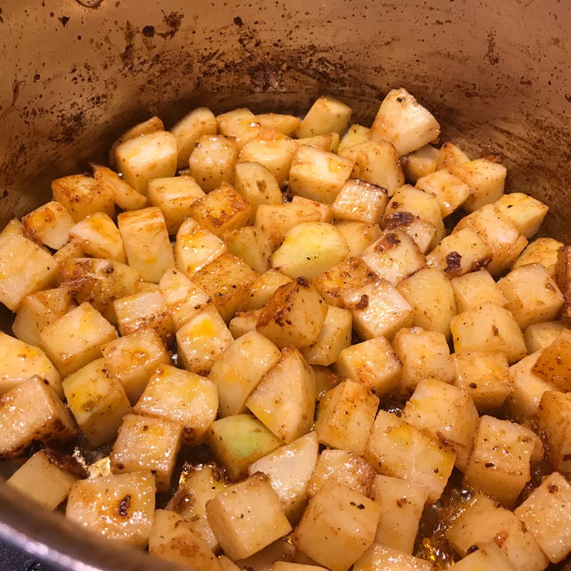 Brown potatoes for another flavor dimension