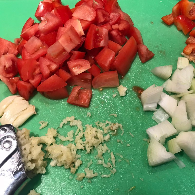 Chop vegetables