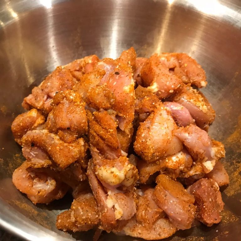 Season chicken liberally with Peruvian-ish