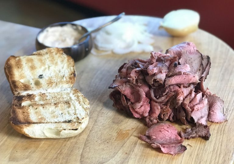 Ready to build a Pit Beef sandwich