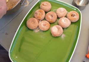 Pineapple Head pumpkin cake doughnut