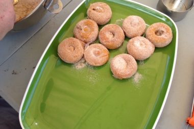 Pineapple Head pumpkin cake doughnut