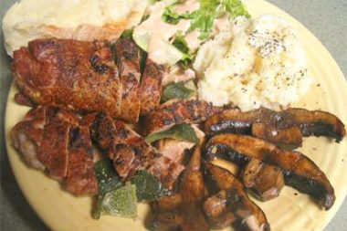 Raging River Porta-blano stuffed pork tenderloin