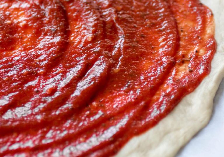 Pizza with Chris's red sauce