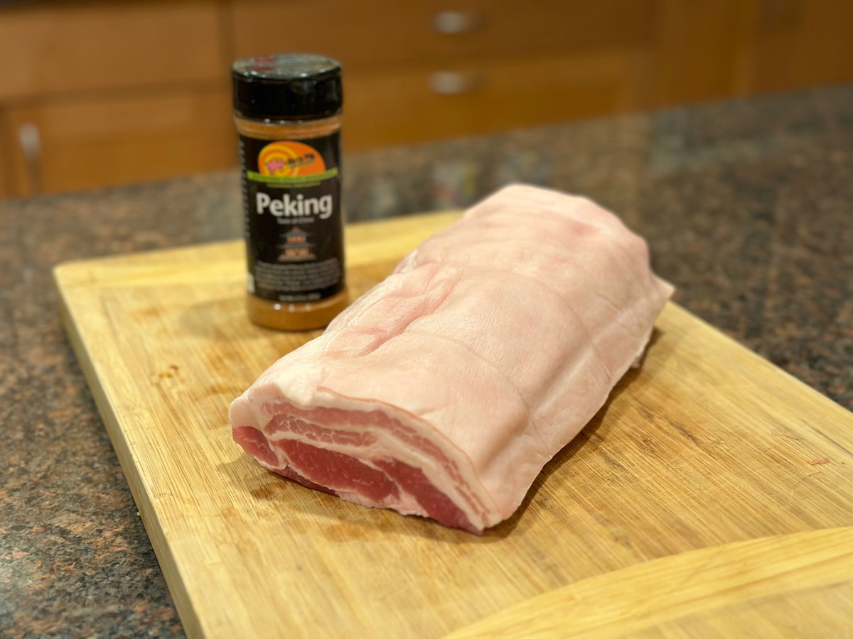 Simple ingredients for Roast Pork Belly with Crispy Crackling