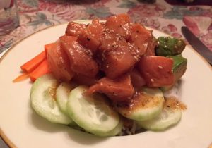 Spicy Salmon and Shakin' the Tree Sushi Bowl