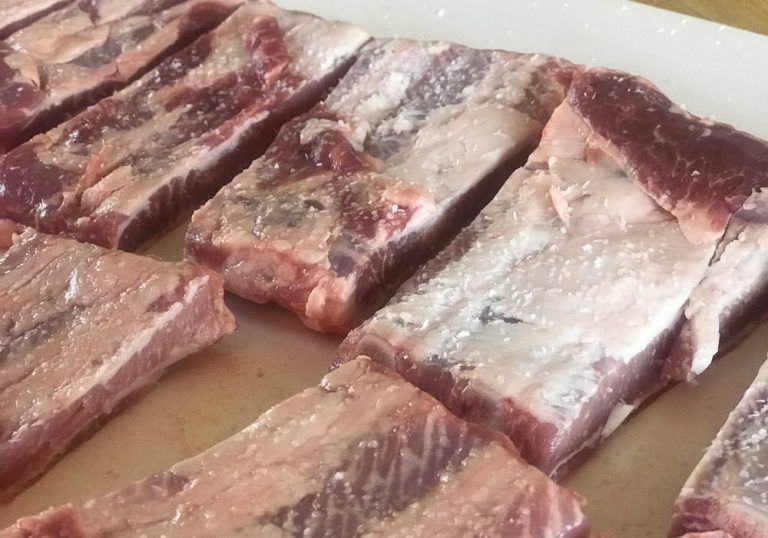 Lightly salt ribs
