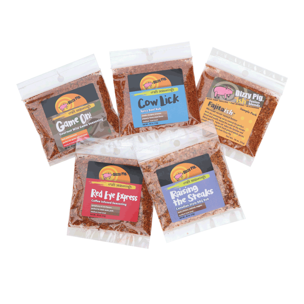 BBQ Rub, Seasonings, Spices - Try-Me Sampler 5-Pack