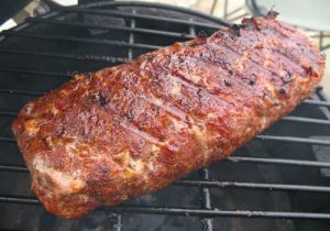 Red Eye sausage fattie on grill