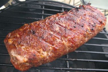 Red Eye sausage fattie on grill