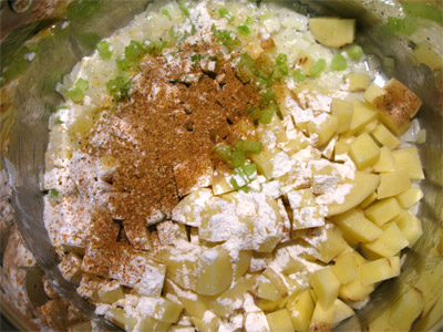 Add celery, potatoes, Raging River seasoning, and flour