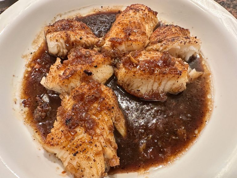 Pan-Seared Sea Bass with Asian Sauce