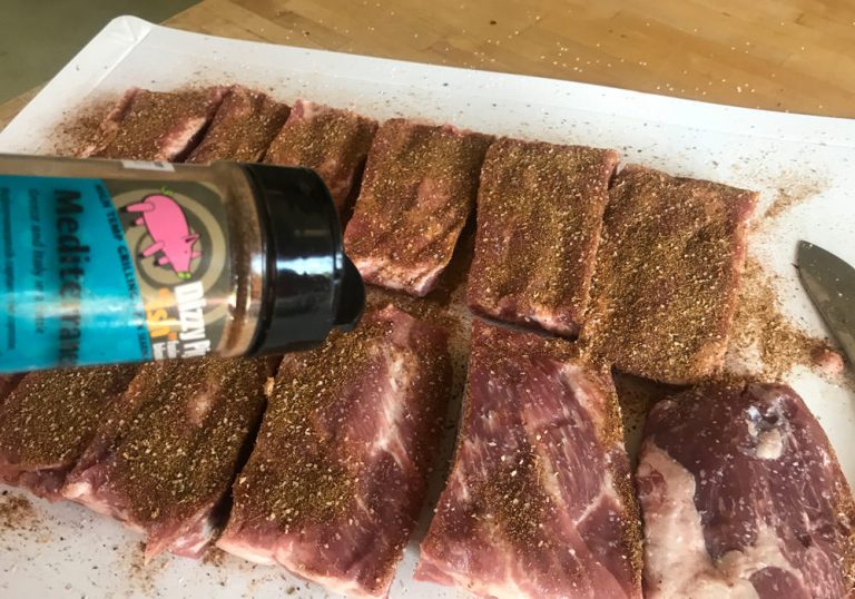 Season ribs generously with Mediterranean-ish