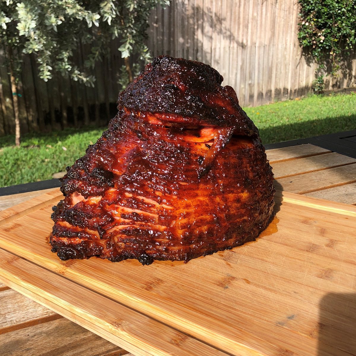 Ham is done when internal temp is at least 160°