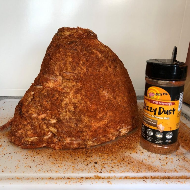 Season ham with Dizzy Dust