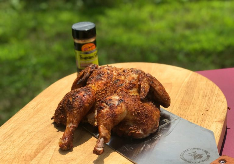 Simple Juicy Grilled Spatchcocked Whole Chicken