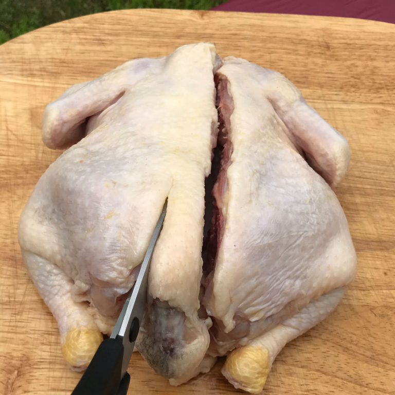 Remove backbone by cutting on each side